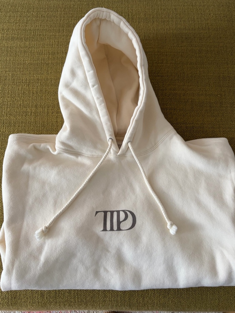 Cream Hoodie with Sketchbook & Quill Graphic